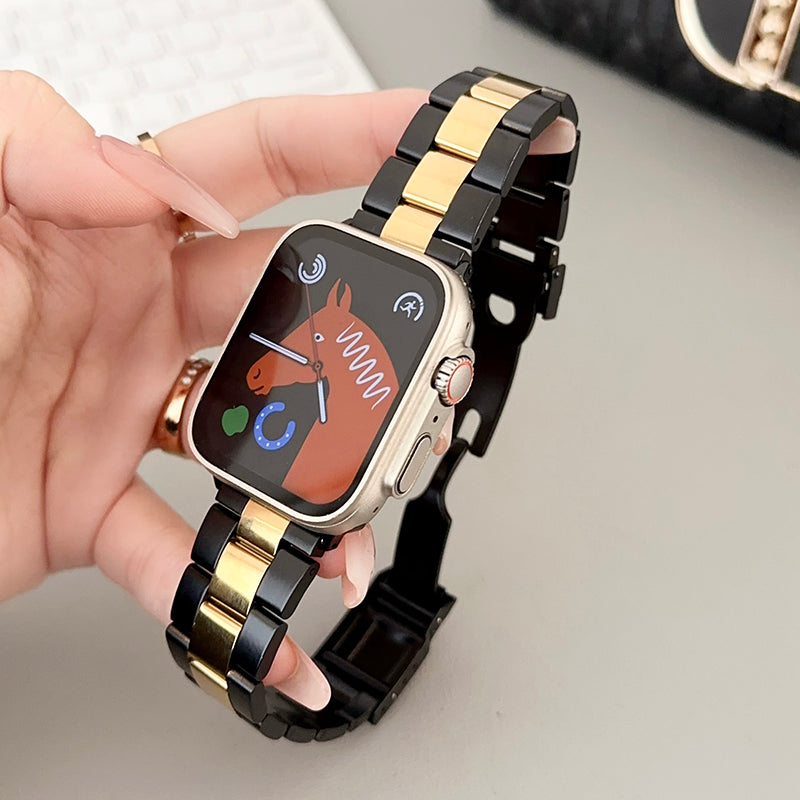 For Apple Watch Ultra 2 Ultra 49mm / Series 9 8 7 45mm / SE (2023) SE (2022) SE 6 5 4 44mm / 3 2 1 42mm Watch Strap 3-Bead - Silver For Apple Watch Ultra 2 Ultra 49mm / Series 9 8 7 45mm / SE (2023) SE (2022) SE 6 5 4 44mm / 3 2 1 42mm Watch Strap 3-Bead - Silver
